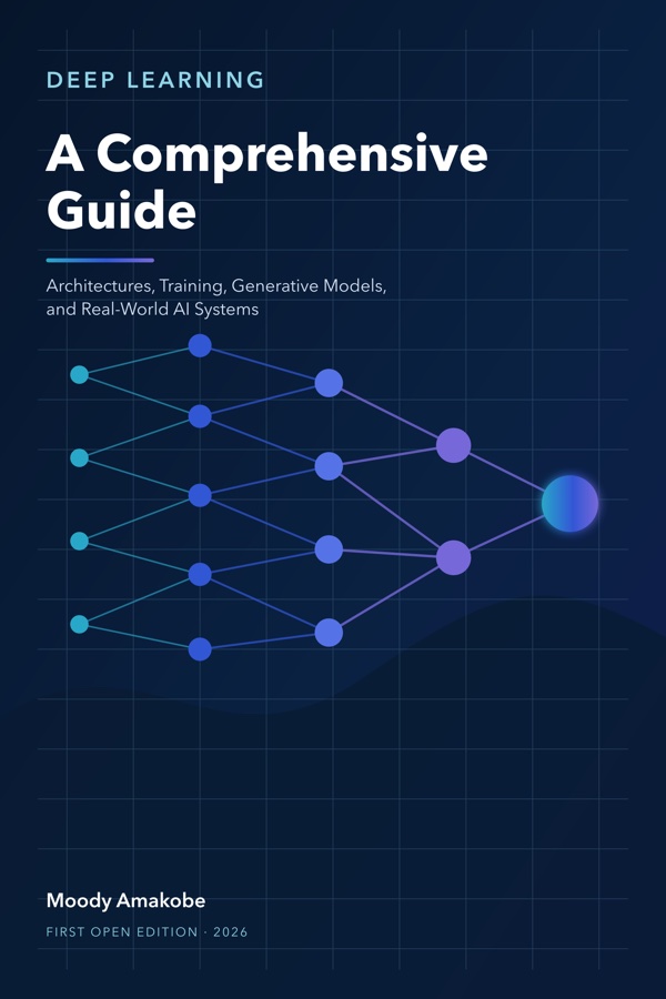 Cover of Deep Learning: A Comprehensive Guide by Moody Amakobe